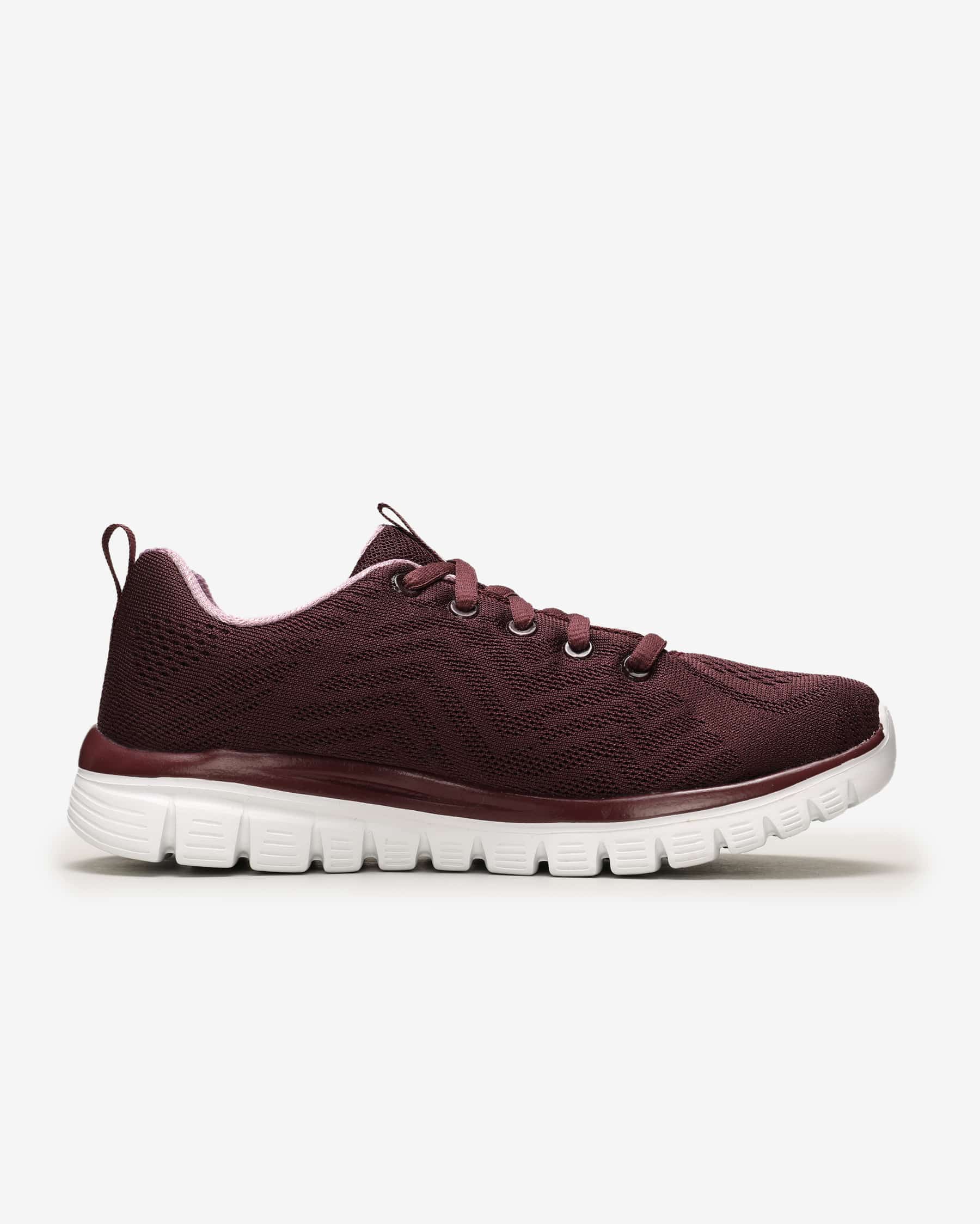 Skechers Graceful Get Connected Kad n Bordo Spor Ayakkab 12615 WINE Sportif Life